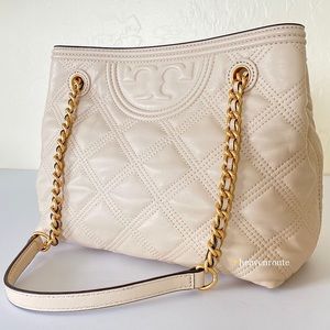 ⭐️Tory Burch Fleming Cream Tote